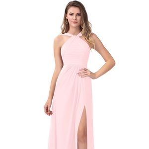 Azazie Blushing Pink Bridesmaid Dress